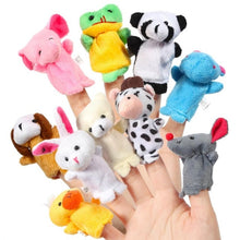 Load image into Gallery viewer, 16 PCS Cute Cartoon Biological Animal Finger Puppet Plush Toys Child Baby Favor Dolls Tell Story Props Boys Girls Finger Puppets